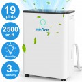 AIRFIRE Dehumidifier, 19 Pint (DOE) Dehumidifier with Drain Hose, Max 2500 Sq.Ft Dehumidifiers for Home Basement, 0.66 Gal Water Tank, Overflow Protection, Auto Defrost& Drain, Humidity Indicator AIRFIRE Dehumidifier, 19 Pint (DOE) Dehumidifier with Drain Hose, Max 2500 Sq.Ft Dehumidifiers for Home Basement, 0.66 Gal Water Tank, Overflow Protection, Auto Defrost& Drain, Humidity Indicator