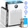 AIRFIRE Air Purifier for Home Large Rooms up to 2400 Sq.ft, WiFi Air Purifiers with Washable Filter for Allergies and Asthma, Pollen, Wildfire, Pet Odor, AP407, White