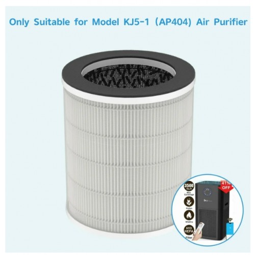 AIRFIRE Replacement H13 HEPA Air Purifier Filter for Model AP404 CADR 500+ m³/h Air Purifier , Activated Carbon, Original