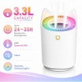 3.3L Top-fill Cool Mist Humidifier For Bedroom with Essential Oil Function, Super Quiet Air Humidifiers with Night Light - Perfect for Bedroom, Office, Nursery, Plant 3.3L Top-fill Cool Mist Humidifier For Bedroom with Essential Oil Function, Super Quiet Air Humidifiers with Night Light - Perfect for Bedroom, Office, Nursery, Plant