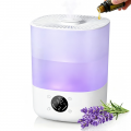 AIRFIRE 4L Cool Mist Humidifier with Auto Humidity Control and Timer for Large Room, Essential Oil Diffuser Air Humidifiers for Bedroom, Overnight Use, Quiet Run, Night Light, White