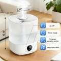 4L Cool Mist Humidifier with Auto Humidity Control and Timer for Large Room, Essential Oil Diffuser Air Humidifier for Bedroom, Overnight Use, Quiet Run, Night Light, White