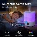 4L Cool Mist Humidifier with Auto Humidity Control and Timer for Large Room, Essential Oil Diffuser Air Humidifier for Bedroom, Overnight Use, Quiet Run, Night Light, White